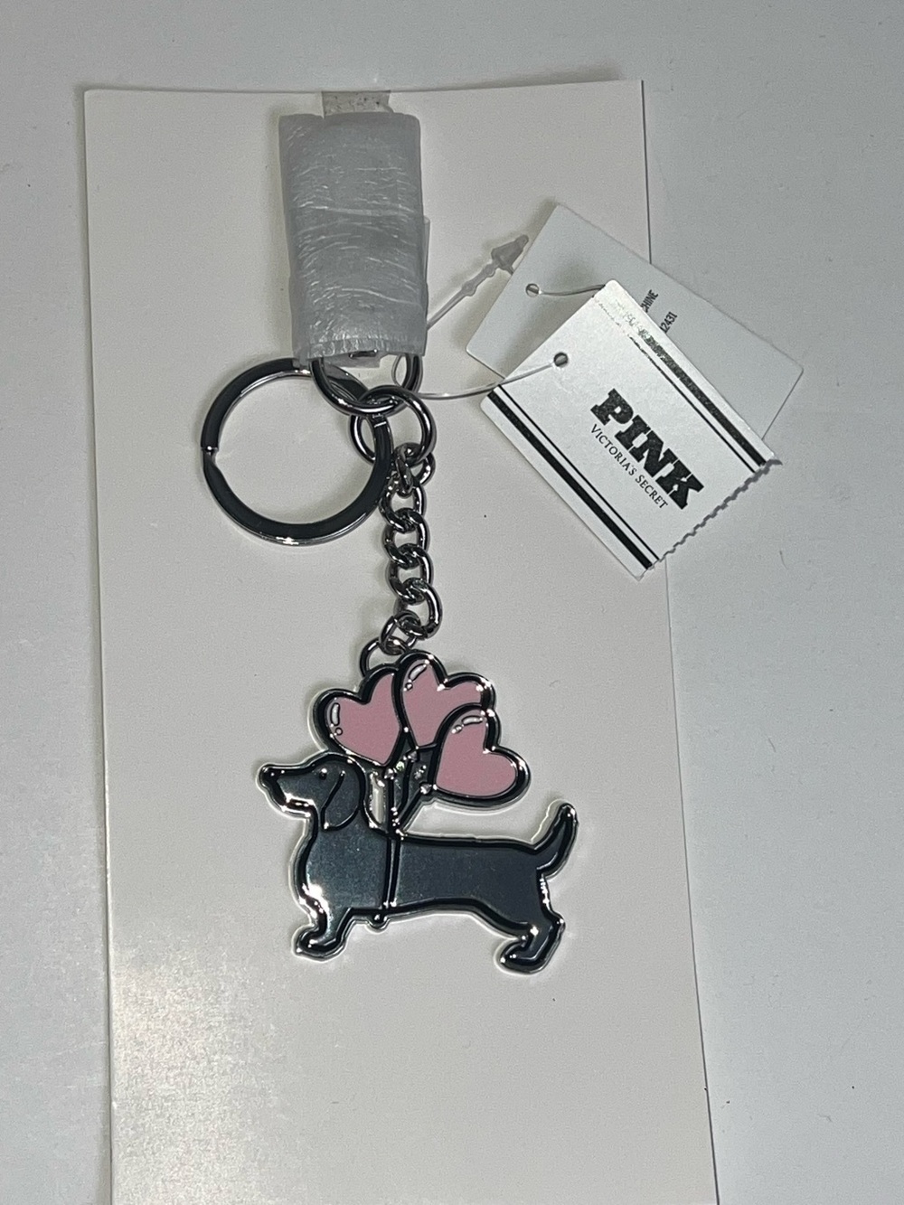 PINK Victoria’s Secret Dachshund Balloon Keychain/Bag Charm
